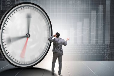 Zaman yönetimi kavramında iş adamı