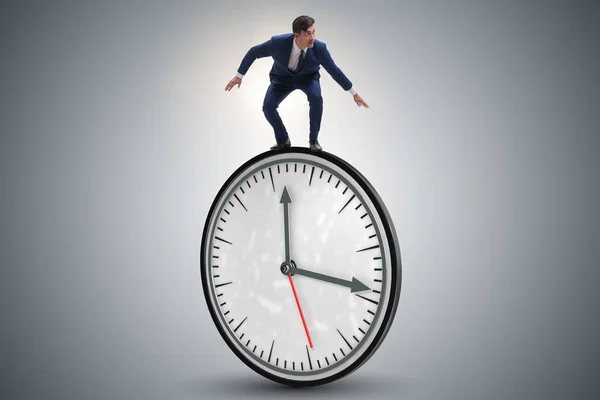 Zakenman in time management concept — Stockfoto