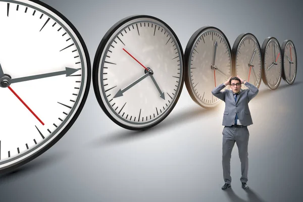 Zakenman in time management concept — Stockfoto