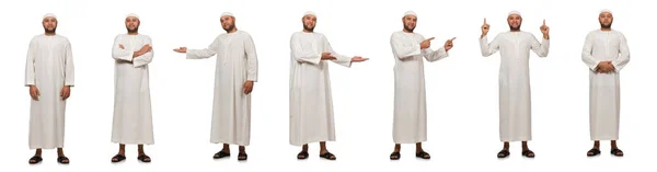 Koncept med arabiska människan isolerad på vit — Stockfoto