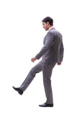 Beyaz arka planda izole iş adamı