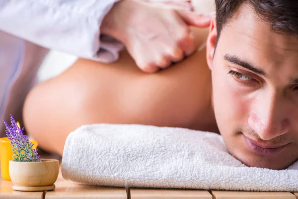 Man in spa enjoying his time