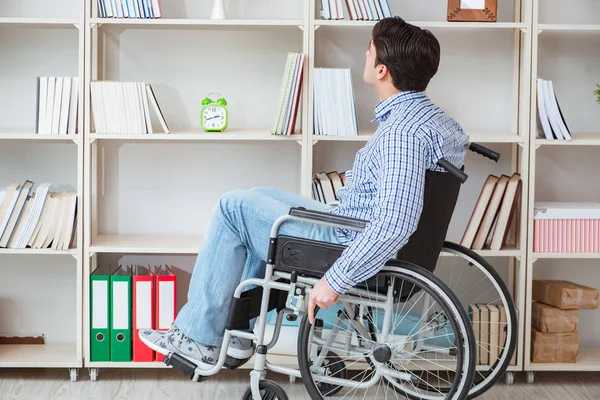 Disabled young man suffering at home — Stock Photo, Image