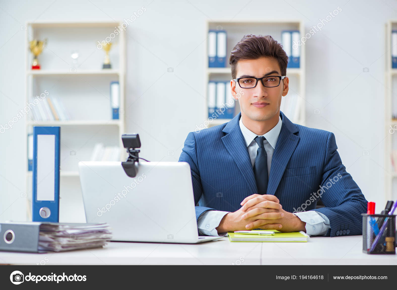 Young Help Desk Operator Working In Office Stock Photo C Elnur