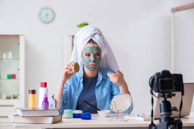 vlog için Güzellik blogcusu kayıt videosu