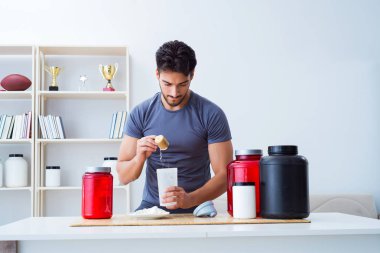 Sporcu daha iyi kaslar için yeni protein takviyeleri tadıyor