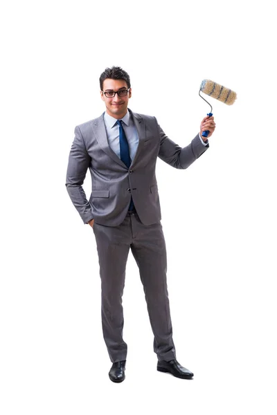 Businessman painter isolated on white background — Stock Photo, Image