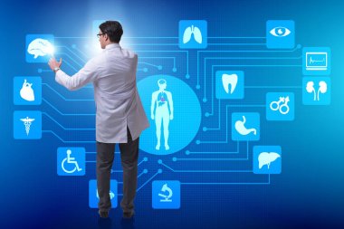 Sanal tuşlara basılı doktorların teletıp kavramı