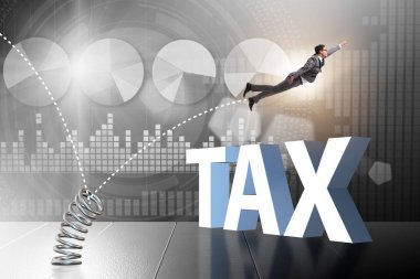 İş adamı, ilkbahardan iş konseptine atlıyor