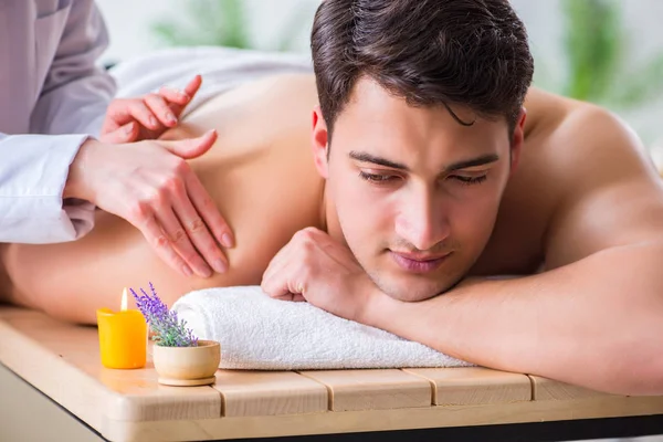 Man in spa enjoying his time — Stock Photo, Image