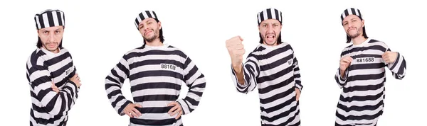 Börtön rab elszigetelt a fehér háttér — Stock Fotó