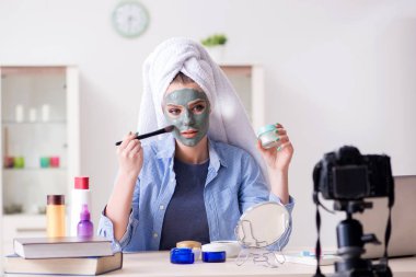 vlog için Güzellik blogcusu kayıt videosu