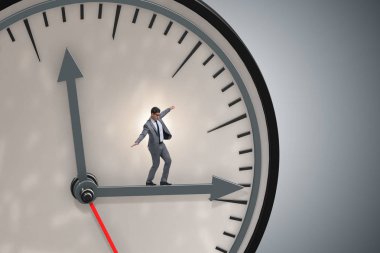 Zaman yönetimi kavramında iş adamı