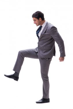 Beyaz arka planda izole iş adamı