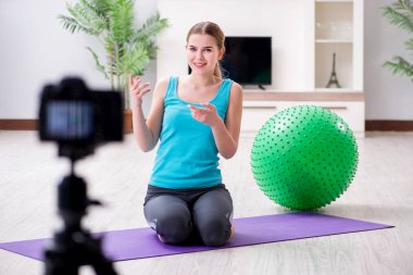 vlog için spor blogcusu kayıt videosu