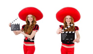 Şapkalı komik bir Meksikalı.