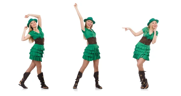 Femme en saint patrick concept — Photo