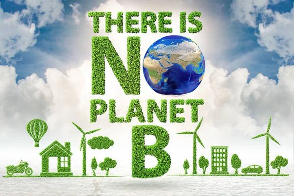 Ecological concept - there is no planet b — Stock Photo, Image