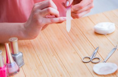 Güzellik ürünleri tırnak bakım araçları pedikür yakın çekim