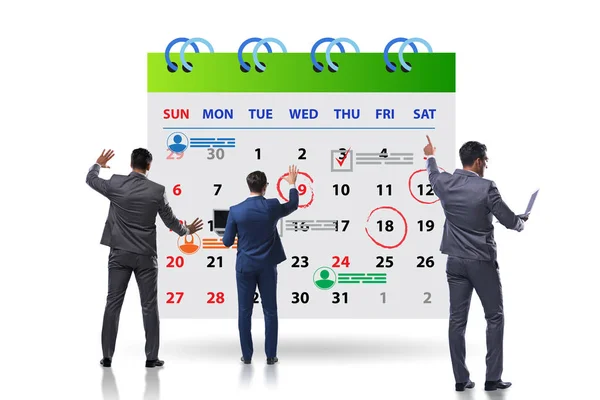 Concepto de calendario de negocios con empresario —  Fotos de Stock