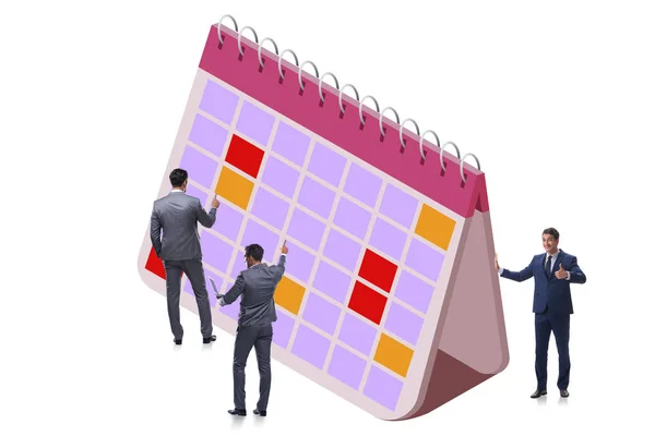 Concepto de calendario de negocios con empresario — Foto de Stock