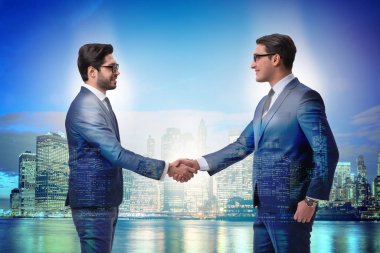 İş adamı el sıkışıyor.