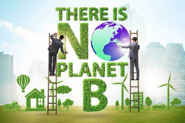 Ecologisch concept - er is geen planeet b — Stockfoto