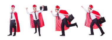 Kral işadamı beyazla izole edilmiş