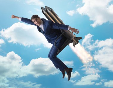 Kariyer gelişimi konseptinde iş adamı