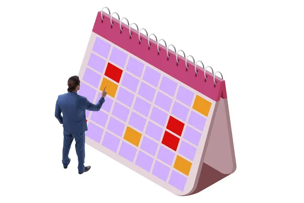 Concepto de calendario de negocios con empresario —  Fotos de Stock