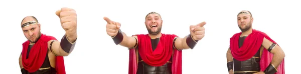 Gladiator isoliert auf weißem Hintergrund — Stockfoto