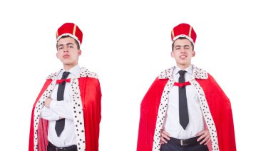 Kral işadamı beyazla izole edilmiş