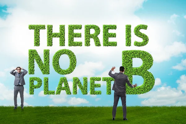 Ecologisch concept - er is geen planeet b — Stockfoto