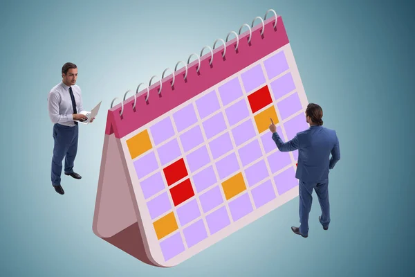 ビジネスマンとのビジネスカレンダーの概念 — ストック写真