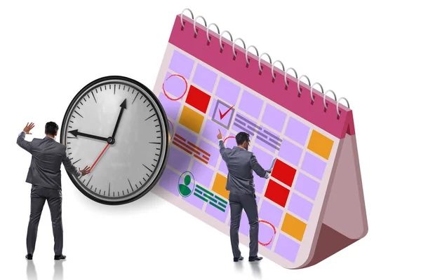 Bedrijfskalender concept met zakenman — Stockfoto