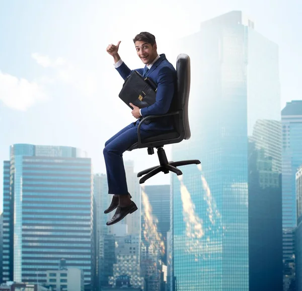Businessman in career progression concept — Stock Photo, Image