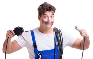 Komik adam Elektrik onarım işi