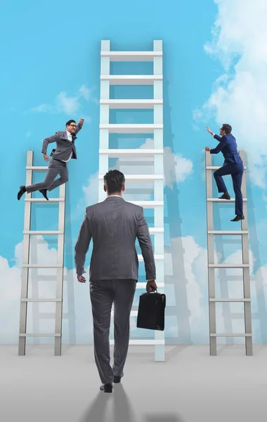 Career progression concept with various ladders — Stock Photo, Image