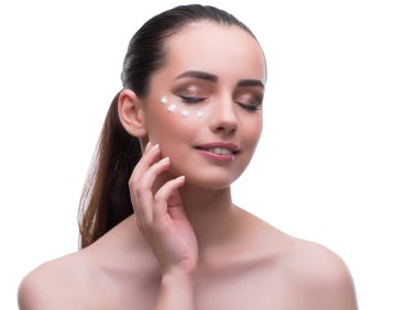 Makyajlı genç, güzel bir manken.