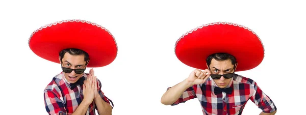 Divertido mexicano con sombrero en concepto —  Fotos de Stock