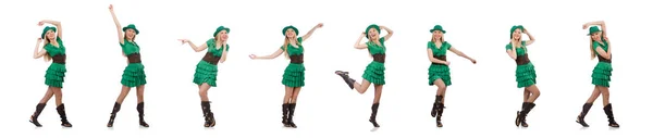 Femme en saint patrick concept — Photo