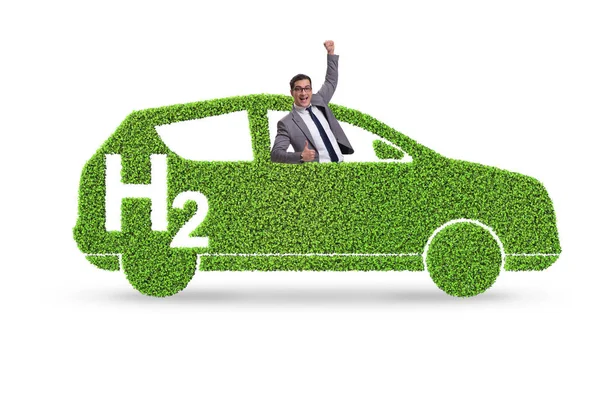 Hidrogéngépkocsi-koncepció az ökológiai közlekedés koncepciójában — Stock Fotó