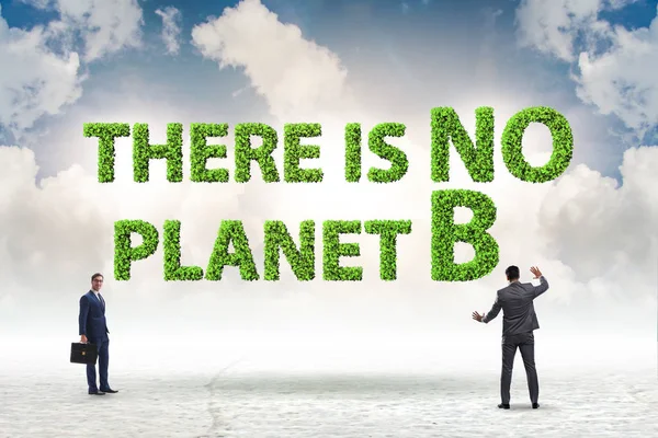 Ecologisch concept - er is geen planeet b — Stockfoto