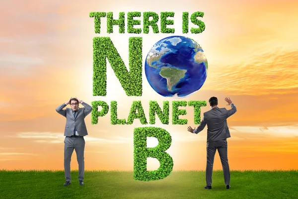 Ecologisch concept - er is geen planeet b — Stockfoto