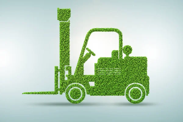 Koncepcja zielonego pojazdu wyborowego o niskiej emisji-renderowanie 3D — Zdjęcie stockowe