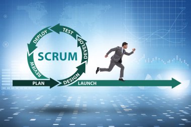 İşadamı çevik yöntemler kavram