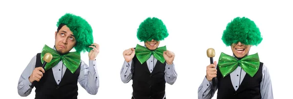 Uomo divertente nel concetto di festa di San Patrizio — Foto Stock