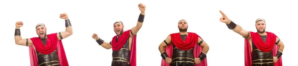 Gladiator isoliert auf weißem Hintergrund — Stockfoto