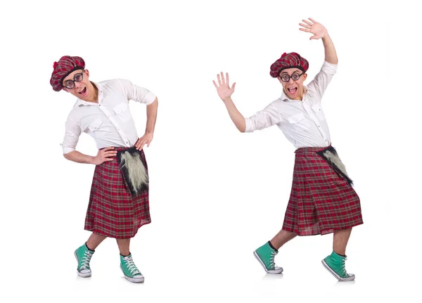 Funny scotsman isolated on the white — Stock Photo, Image