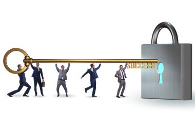 İş adamları takım çalışması ile başarıya ulaşıyor